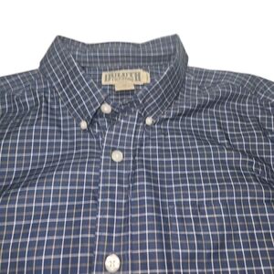 Duluth Trading Co Navy Checkered Men's Shirt